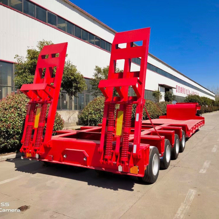Self Dumping 150t Load Capacity Four-Line Eight-Axle Lowbed Trailer For ...